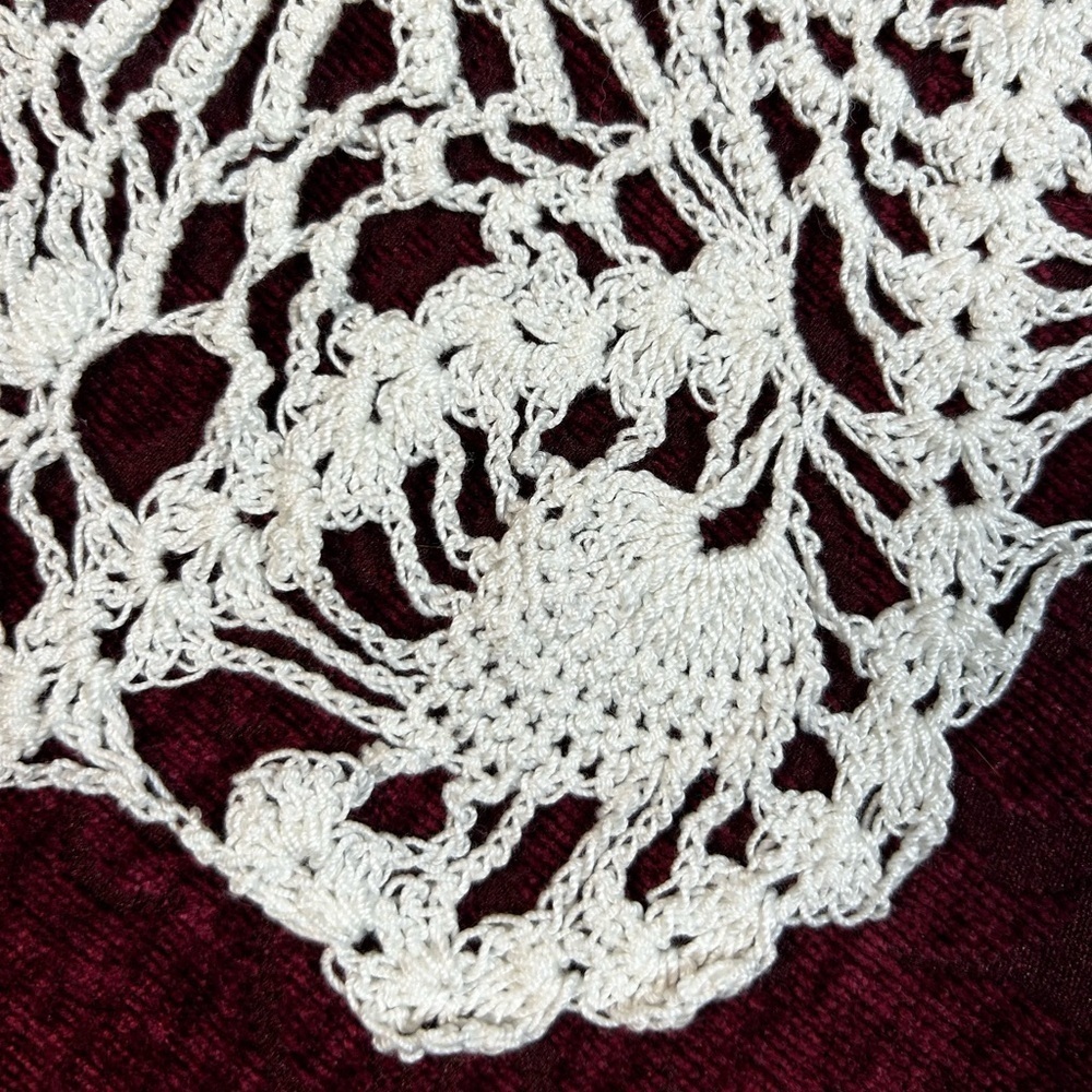 Handmade White Crochet Collar - Picture 2 of 3